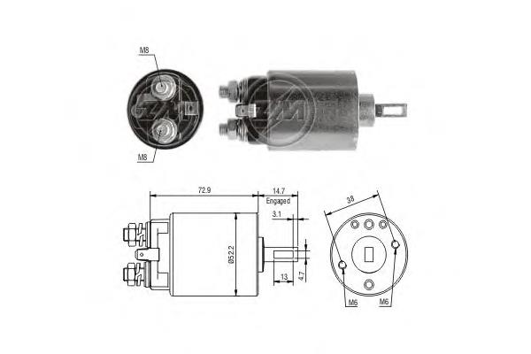 Втягуюче стартера Nissan/Infiniti 2334304E00