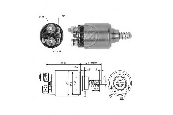 Реле втягуюче стартера ZM731 ERA