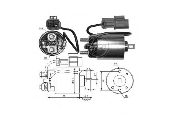 Реле втягуюче стартера 2334317C00 Nissan