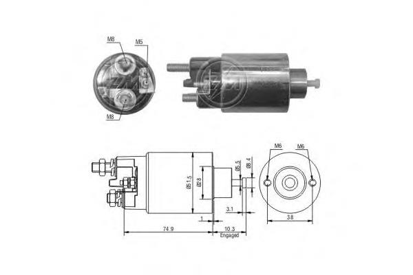 AME0354 Magneti Marelli Тягове реле стартера