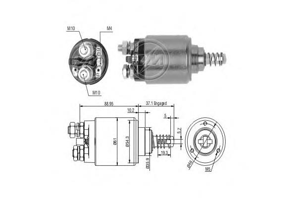 Втягуюче реле стартера 0331402107 Bosch