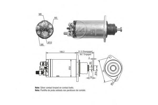 Контактор Mercedes A0011523610 ціна, від 38.25 USD