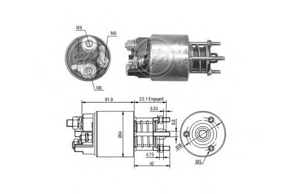 Реле втягуюче стартера ZM8395 ERA