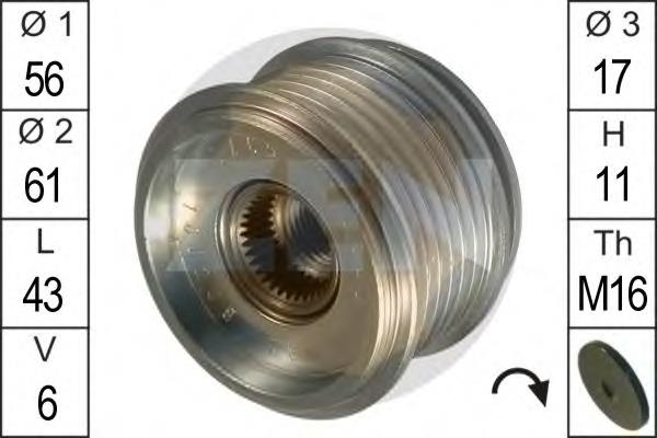 Інерційний шків ERA ZN5378 ціна, від 27.79 USD