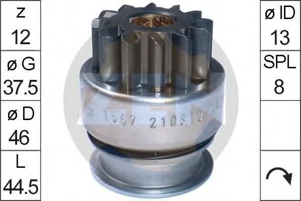 Купити ZN1567 ERA Бендикс стартера