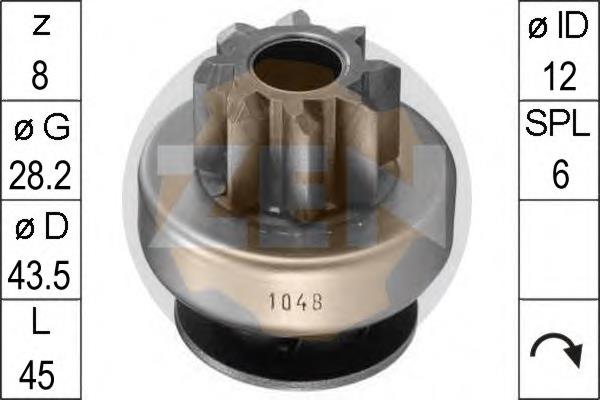 Купити ZN1048 ERA Бендикс стартера