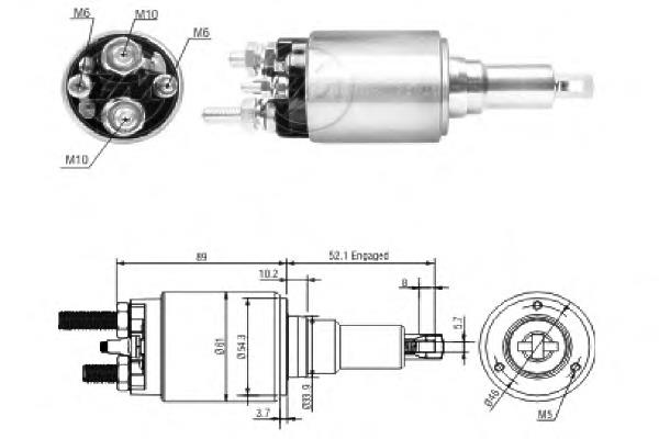 Купити ZM3639 ERA Втягуюче реле стартера