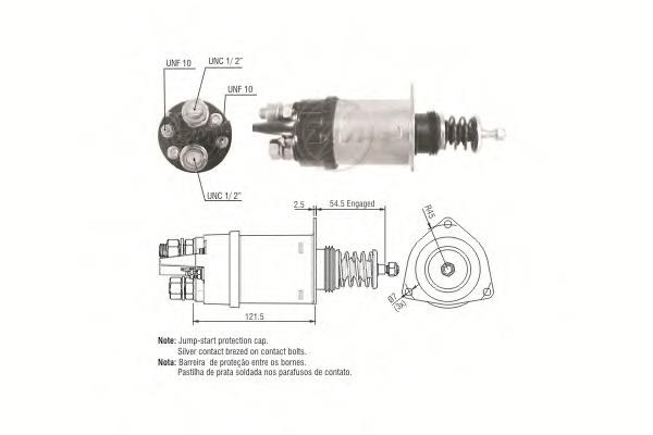 Реле втягуюче стартера ZM362 ZM