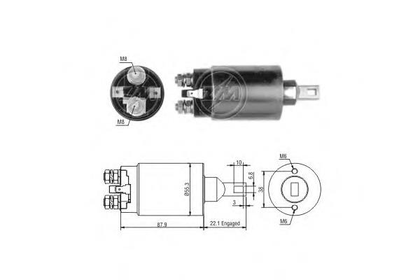 Втягуюче реле стартера SS5161S As-pl