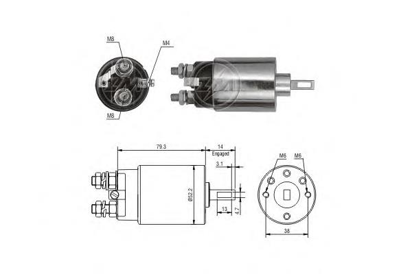 ZM1689 ZM Тягове реле стартера