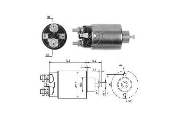 Реле втягуюче стартера ZM1698 ERA