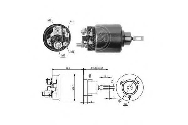 Реле втягуюче стартера ZM2571 ERA