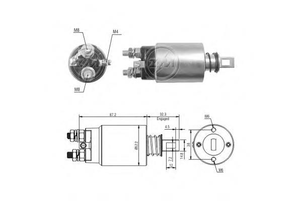 Реле втягує стартера F042010538 Bosch