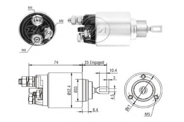 Купити ZM2381 ERA Втягуюче реле стартера