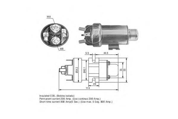 Реле втягує стартера SS9159P As-pl