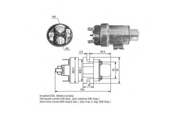 Втягуюче реле стартера SS9158P As-pl
