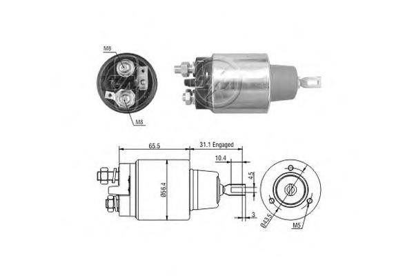 Реле втягуюче стартера ZM1575 ERA