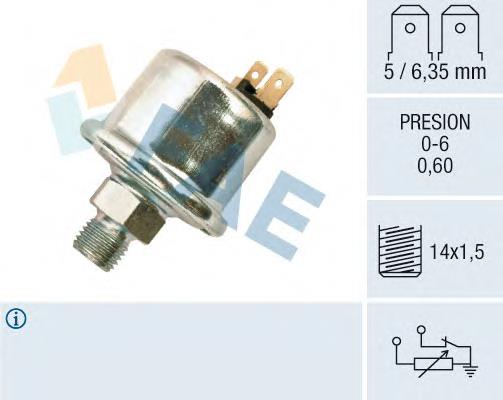 Манометри (показник тиску масла) FAE 14580 ціна, від 48.45 USD