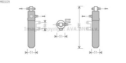 MED229 AVA ресивер-осушувач кондиціонера