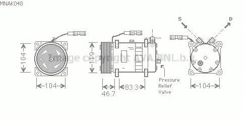 Компресор кондиціонера MNAK048 AVA