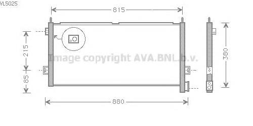 Радіатор кондиціонера VL5025 AVA