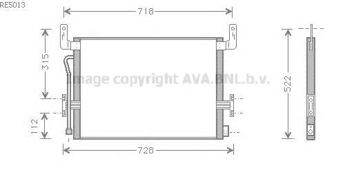 Радіатор кондиціонера RE5013 AVA
