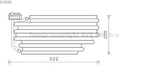 Радіатор кондиціонера салонний, випарник SCV030 AVA