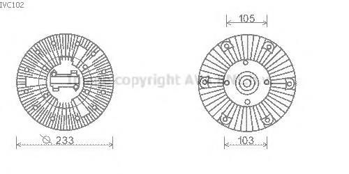 Вискомуфта, вязкостная муфта вентилятора охолодження IVC102 AVA
