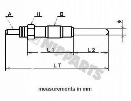 Свічка накалу J5712009 Nipparts