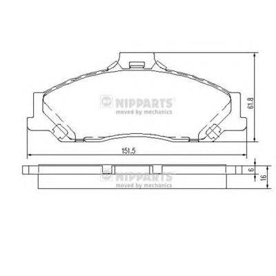 Колодки гальмівні передні, дискові J3603053 Nipparts