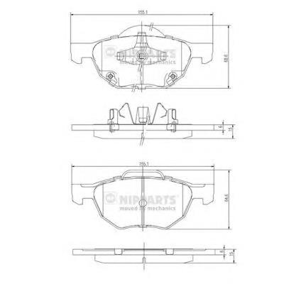 Гальмівні колодки Nipparts J3604064 ціна, від 33.09 USD