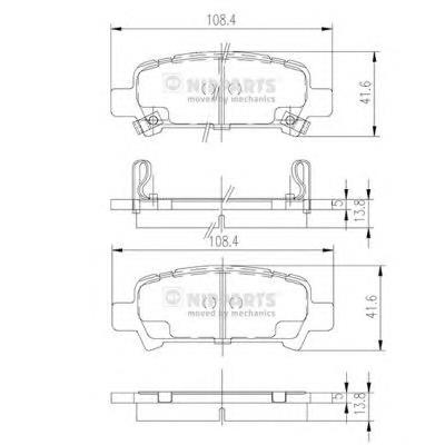 Задні дискові колодки Nipparts J3617002