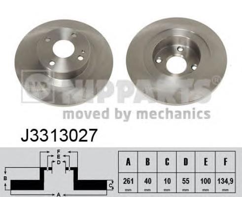 Купити J3313027 Nipparts Диск заднього гальма
