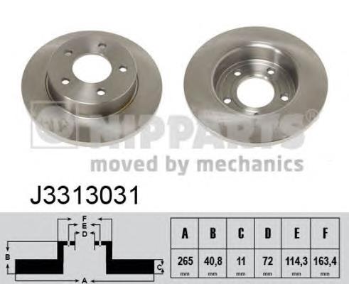 Задні дискові гальма Nipparts J3313031 ціна, від 32.11 USD