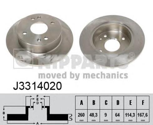 Гальмівні диски J3314020 Nipparts