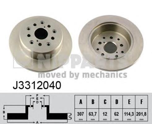 Гальмівні диски J3312040 Nipparts