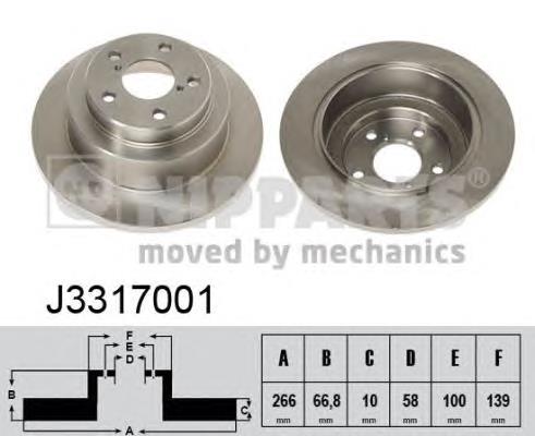 Задні дискові гальма Nipparts J3317001 ціна, від 31.30 USD