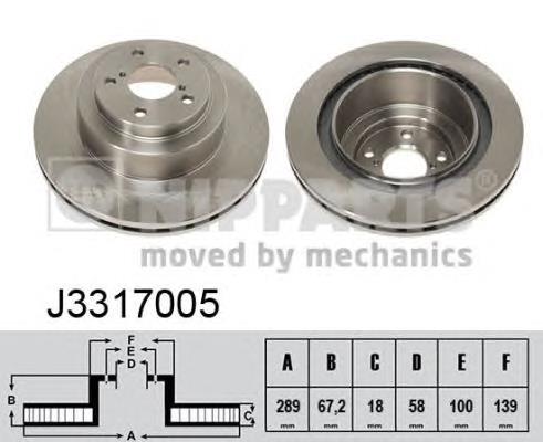 Купити J3317005 Nipparts Диск заднього гальма