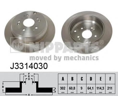 Гальмівні диски J3314030 Nipparts