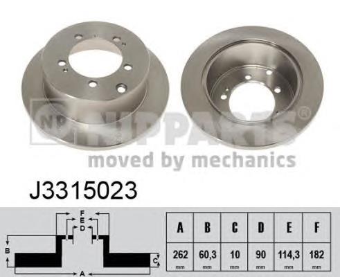 Диск гальмівний задній Nipparts J3315023