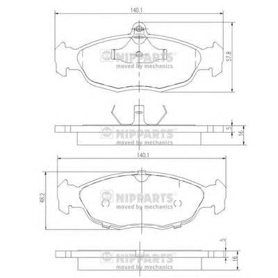 Тормозні колодки Nipparts J3600901