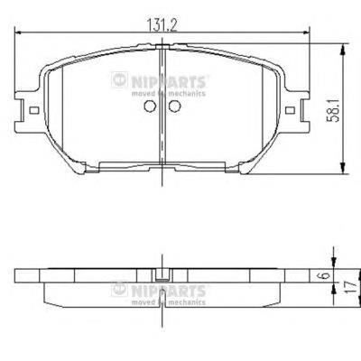 Гальмівні колодки Nipparts J3602099 ціна, від 19.18 USD