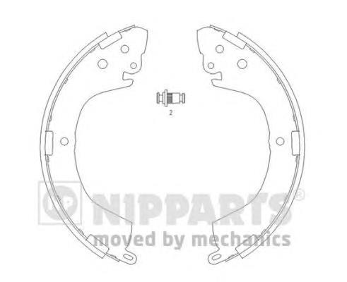 Колодки гальмові задні, барабанні Nipparts J3505040 ціна, від 29.92 USD