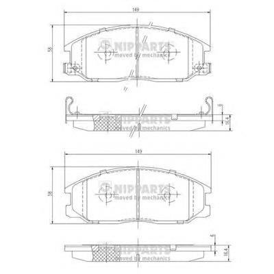 Гальмівні колодки Nipparts J3600526 ціна, від 21.64 USD