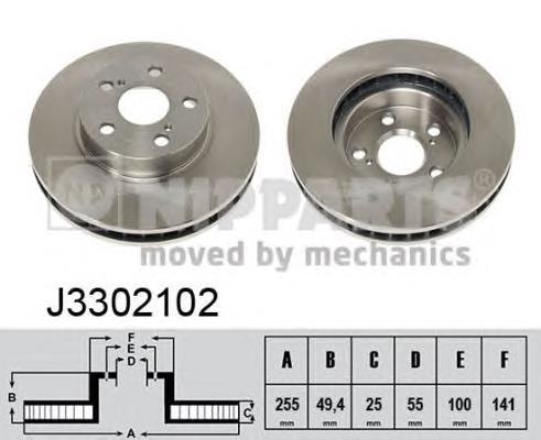 Диск гальмівний передній J3302102 Nipparts