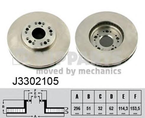 Диск переднього гальма Nipparts J3302105 ціна, від 58.00 USD