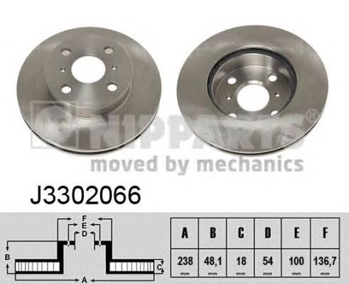 Диск переднього гальма Nipparts J3302066 ціна, від 25.31 USD