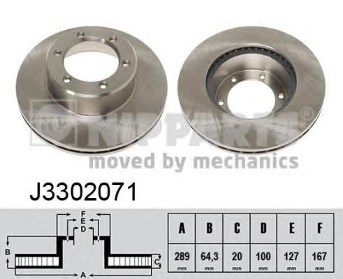 Диск гальмівний передній J3302071 Nipparts