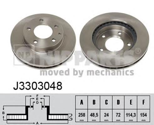 J3303048 Nipparts Гальмо дискове переднє