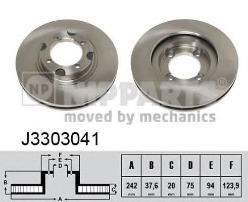 Гальмівні диски передні J3303041 Nipparts